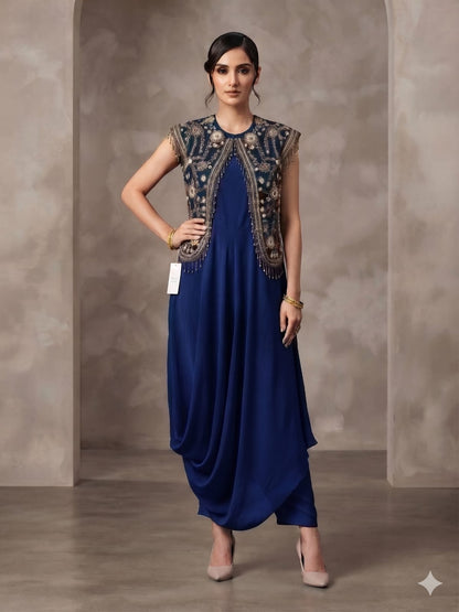 Cowl Grace – Crepe Drape Dress