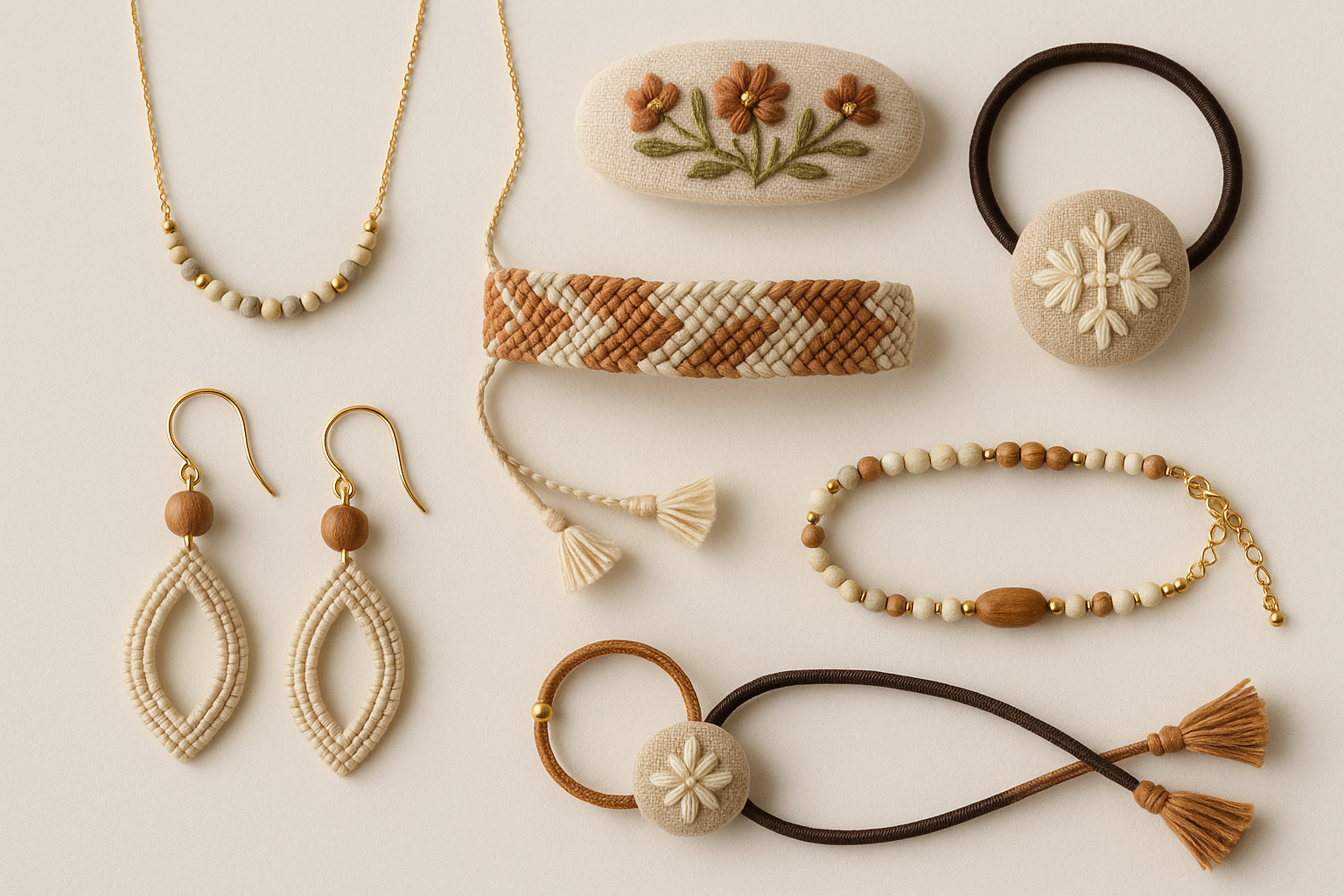 Handcrafted Accessories with light background