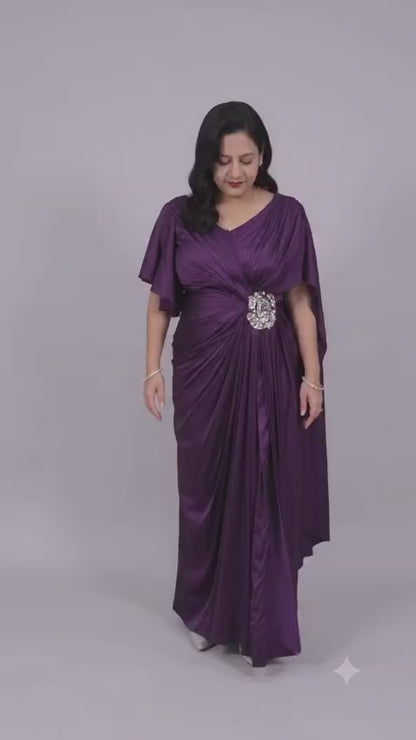 Armani Satin Drape Gown