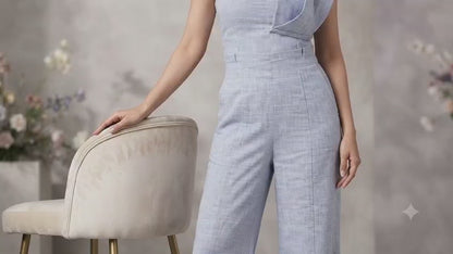 Sculpted 3D Denim Bustier Co-Ord Set